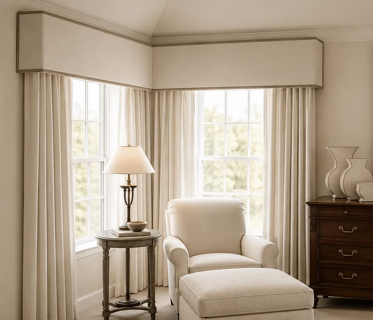 Custom Drapery and Cornices